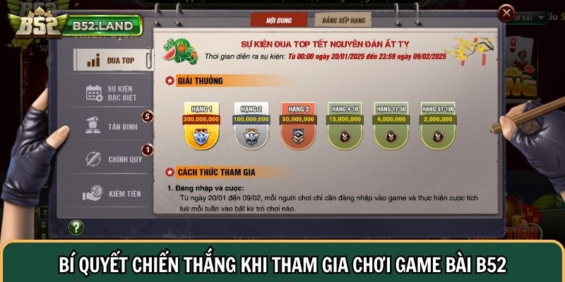 Bí quyết chiến thắng khi tham gia chơi game bài B52