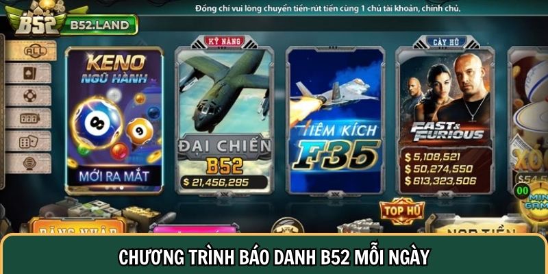 Chương trình báo danh B52 mỗi ngày