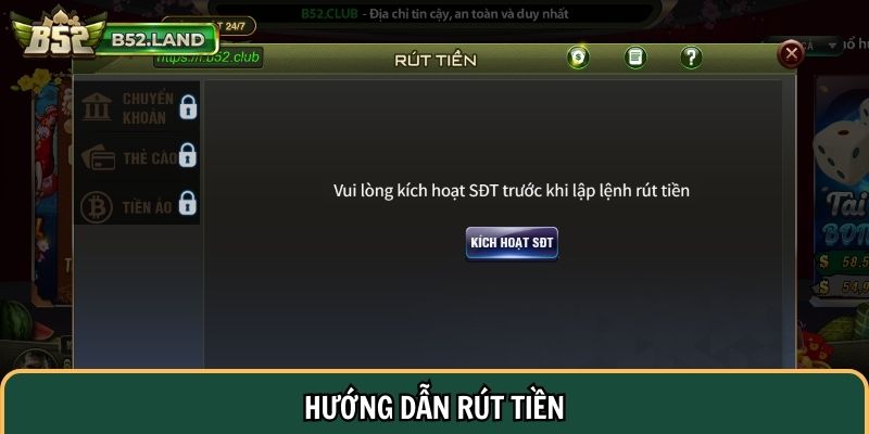 Hướng dẫn rút tiền